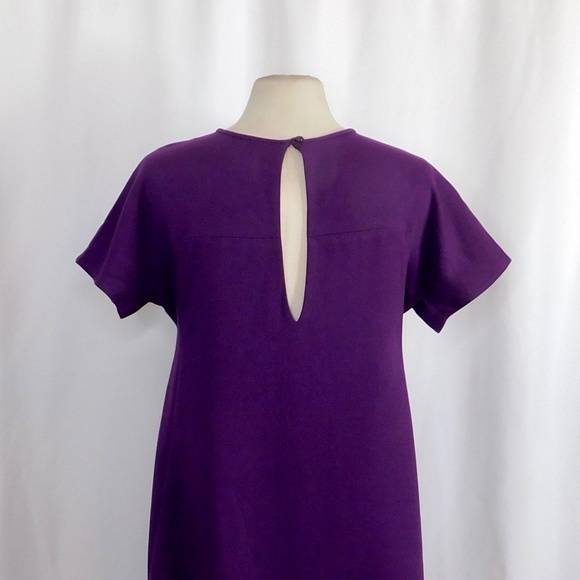 KATE SPADE Bosley Purple Swingy Dress Basic Geometry Solid Pockets A-Line Size 8 - Picture 10 of 14